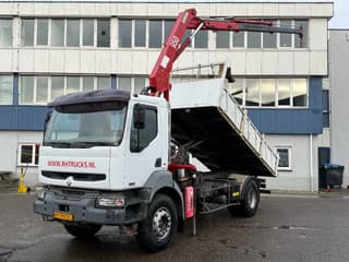 Renault Kerax 260 2006 - 4X2 + HMF 953 K2 CRANE + TIPPER MARREL - EURO 3 - MANUAL - FULL STEEL SUSP. miniatuur