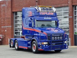 Scania T580 V8 Topline 6x2 - Original Scania Hauber / Torpedo - Manual gearbox - Show truck - Retarder - Thumbnail 1