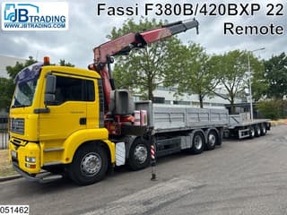 MAN TGA 35 400 8x2, Handgeschakeld, Fassi, Remote, Combi
