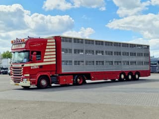 Scania R450 + 3 deck livestock - Water &Ventilation - Loadlift - - Image 37