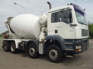 MAN TGA 35.360 8X4 MIXER STEEL SPRINGS BIG AXELS MANUAL POMP