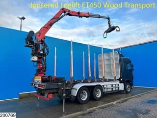 DAF XF 530 6x4, Wood transport, Retarder, Loglift ET450 - Image 2
