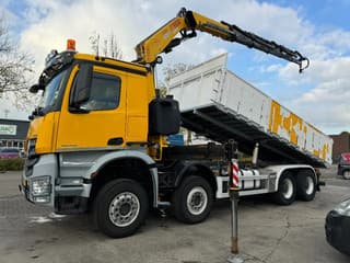 Mercedes-Benz 8X4 + EURO 6 + FASSI F315 + REMOTE + KIPPER + STEERING AXLE - Thumbnail 1