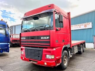 DAF 95-430XF SPACECAB 6x4 FULL STEEL WITH OPEN BODY (EURO 3 / 9.000 KG. FRONT AXLE / FULL STEEL SUSPENSION / REDUCTION AXLES / ZF16 MANUAL GEARBOX / AIRCONDITIONING) - Thumbnail 1