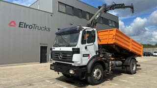 Mercedes-Benz SK 1824 (V6 / BIG AXLE / GRAND PONT / LAMES / STEEL / BOITE MANUELLE / HIAB 071 GRUE) EL23977