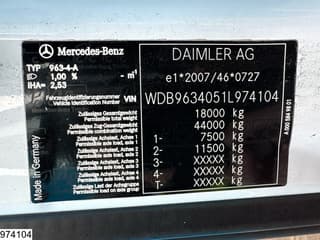 Mercedes-Benz Actros 2015 - 1843 EURO 6, Retarder , PTO, Lohr, Standairco afbeelding 7