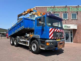MAN FE 33.410 6X4 KRAAN + KIPPER  EURO 2 BLADGEVEERD - Thumbnail 1