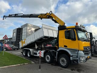 Mercedes-Benz 8X4 + EURO 6 + FASSI F315 + REMOTE + KIPPER + STEERING AXLE - Image 2