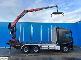 DAF XF 530 6x4, Wood transport, Retarder, Loglift ET450 - Image 5