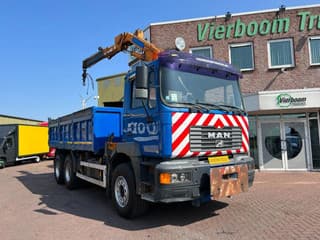 MAN FE 33.410 6X4 KRAAN + KIPPER  EURO 2 BLADGEVEERD - Image 6
