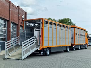 DAF 530 4x2 - Livestock Menke + 2018 Menke trailer 2 deck - Water + Ventilation - Lifting roof - Image 7