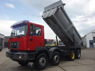 MAN 410 8x4 kipper,manual feulpomp,steel kipper - Thumbnail 1