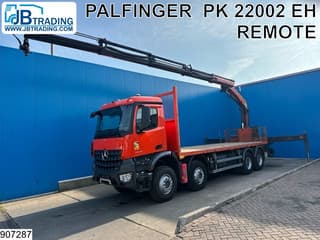 Mercedes-Benz Arocs 3240 8X4, EURO 6, Steel suspension, Palfinger