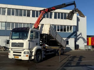 MAN TGA 2006 - 26.350 6X2 KIPPER + PALFINGER PK16502 + REMOTE CONTROL afbeelding 1