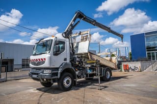 Renault KERAX 370 DXI + TRI BENNE+HIAB 16t/m + 2 EXT - Image 1