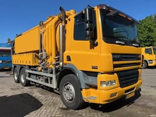 DAF CF 85.380 CF85 380 6x4 steel/steel Manual Sewer Vacuum Kanalreiniger Ipsam SIHI URACA - Image 1
