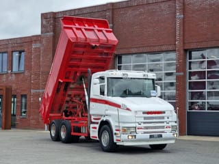 Scania T124-470 6x2 - Tipper - Manual gearbox - Full steel - Robson Drive - New Engine - Torpedo/Hauber - Image 1