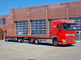 DAF 410 6x2 SpaceCab - Flatbed - Euro 6 + 2 axle trailer BPW - Image 1