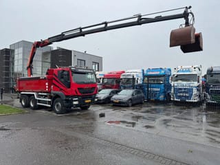 Iveco 500 6X4 EURO 6 KIPPER + PALFINGER PK18002 FULL STEEL - Image 1